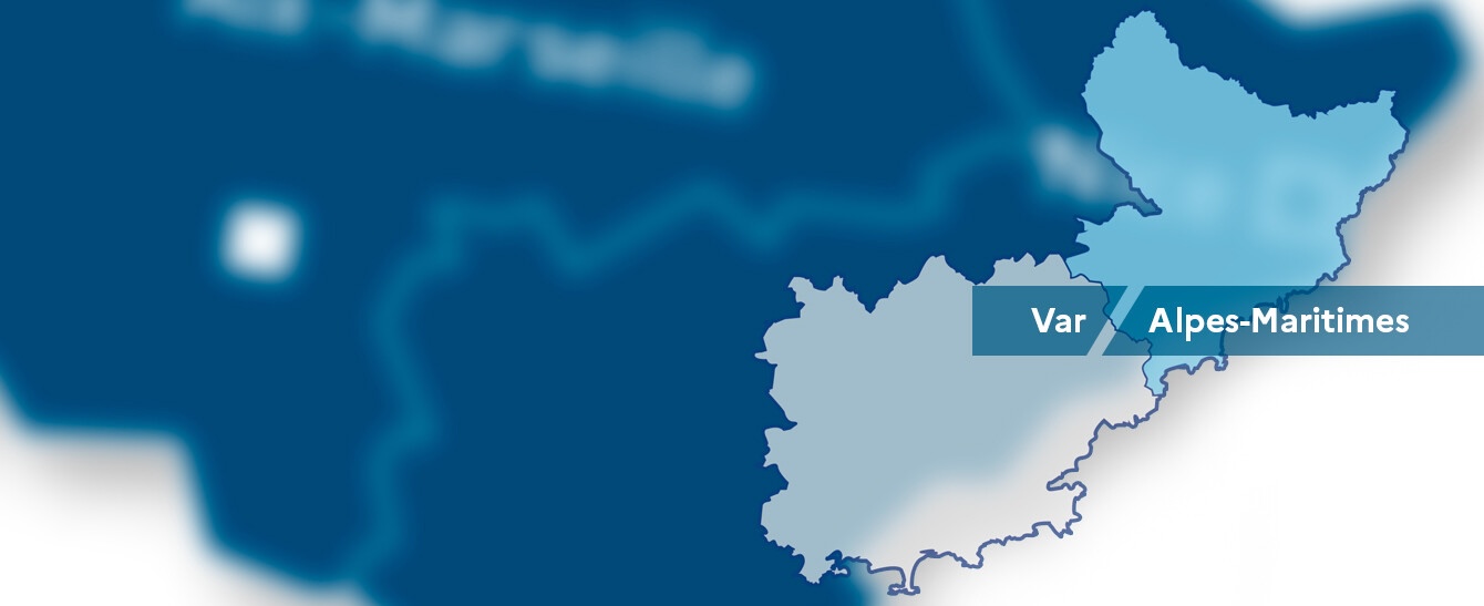 carte du département alpes maritimes
